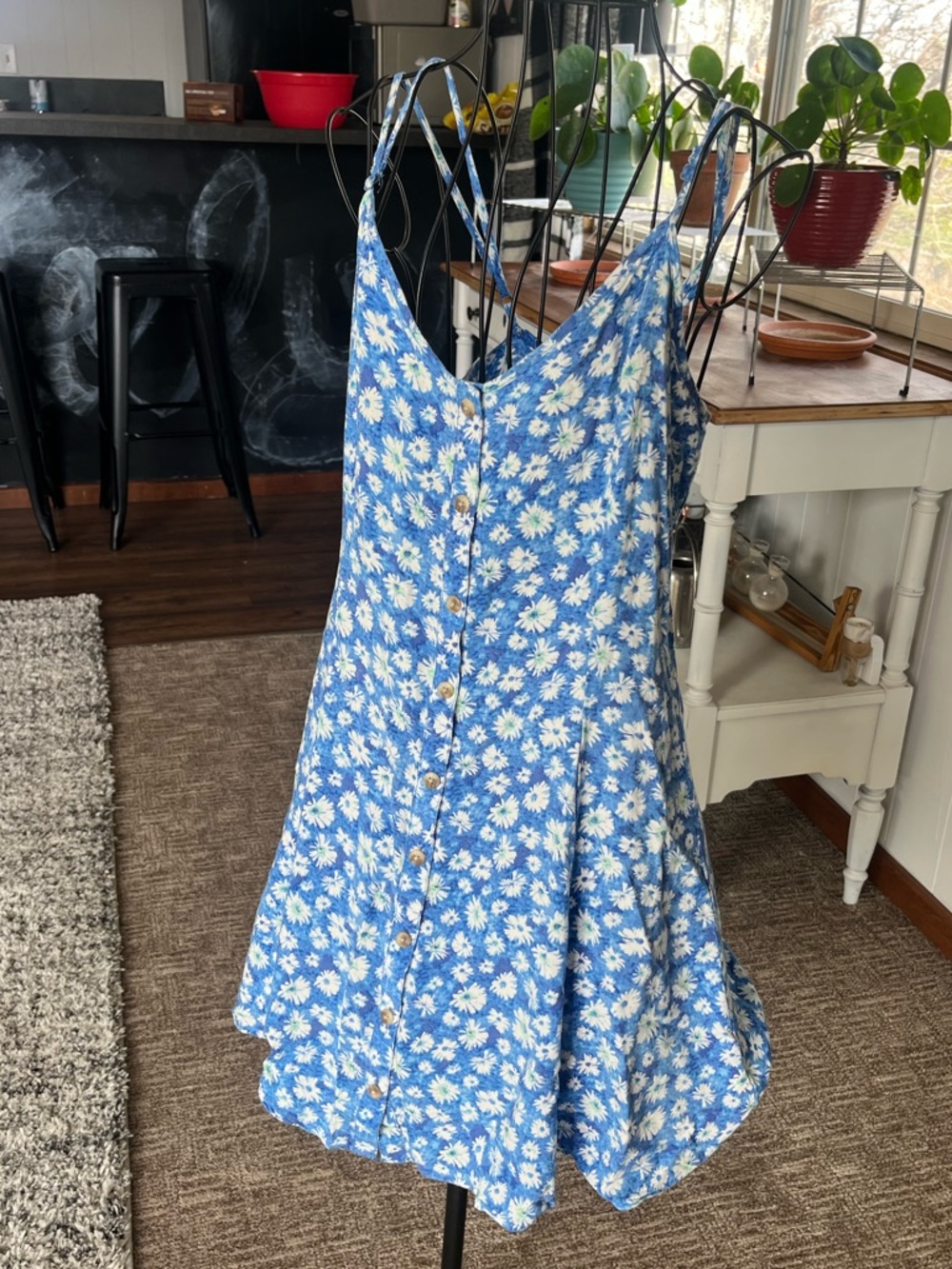 American Eagle Outfitters Blue Floral Sundress